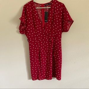 Nasty Gal Red Heart Dress